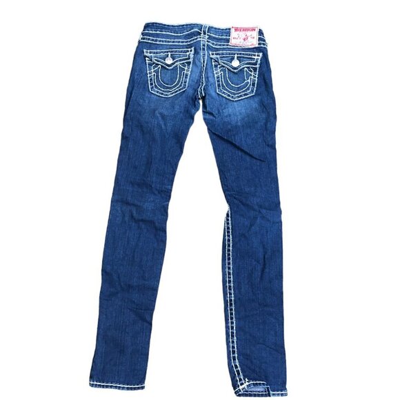 Vintage True Religion Jeans Size 28 JULIE SUPER T Blue - Picture 5 of 6